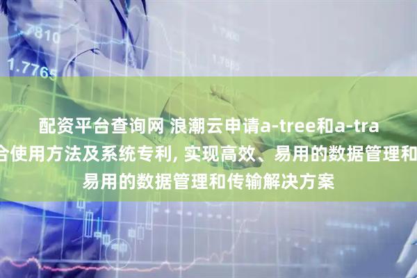 配资平台查询网 浪潮云申请a-tree和a-transfer组件联合使用方法及系统专利, 实现高效、易用的数据管理和传输解决方案