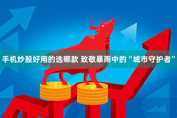 手机炒股好用的选哪款 致敬暴雨中的“城市守护者”
